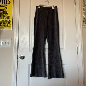 Aerie Groove-On Velour High Waisted Flare Pant Medium Short